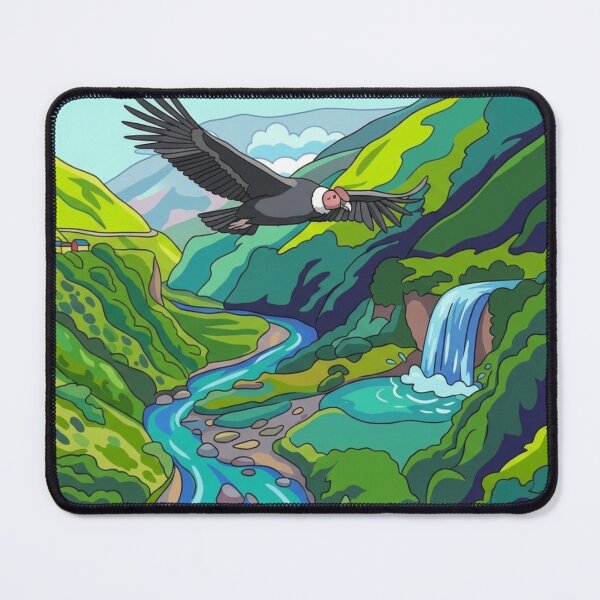Item preview, Majestic Condor Over Valley Cartoon Landscape Art designed and sold by BLUESKY11a.