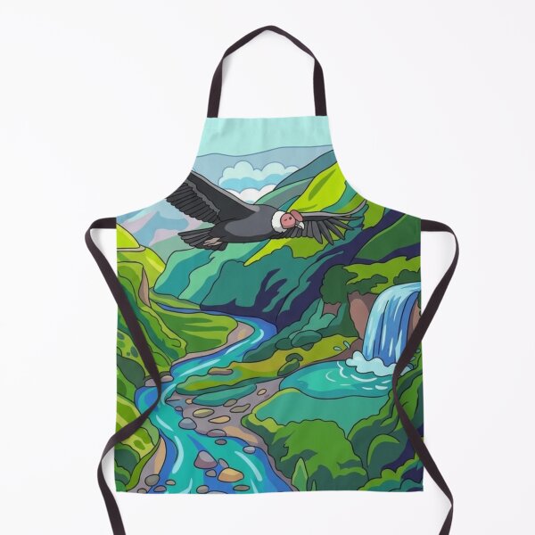 Item preview, Majestic Condor Over Valley Cartoon Landscape Art designed and sold by BLUESKY11a.