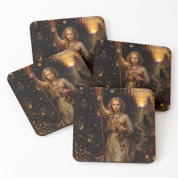 Item preview, Vasilisa the Beautiful - The Skull of Light, Victorious in Baba Yaga's Trial, Dark Russian Tale, Mystical Art Nouveau, The Protective Doll, Guardian of the Sacred Fire, Dawn After the Night designed and sold by Natalia-Vlad.