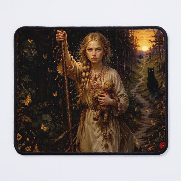 Item preview, Vasilisa the Beautiful - The Skull of Light, Victorious in Baba Yaga's Trial, Dark Russian Tale, Mystical Art Nouveau, The Protective Doll, Guardian of the Sacred Fire, Dawn After the Night designed and sold by Natalia-Vlad.