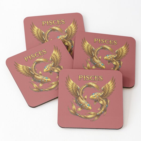 Item preview, Golden Pisces Zodiac Winged Fish Design designed and sold by Utopian-Magic.