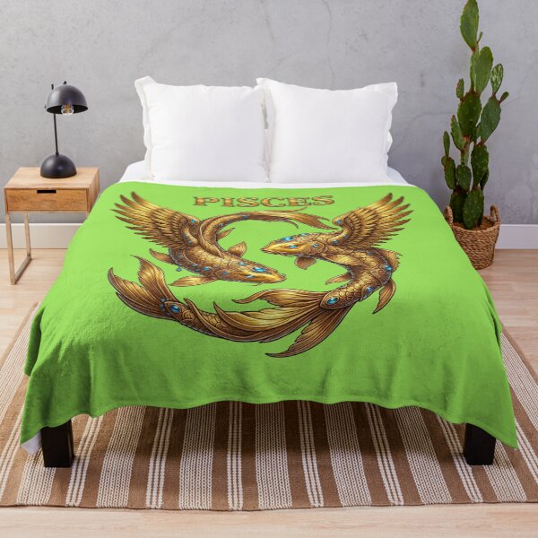 Item preview, Golden Pisces Zodiac Winged Fish Design designed and sold by Utopian-Magic.