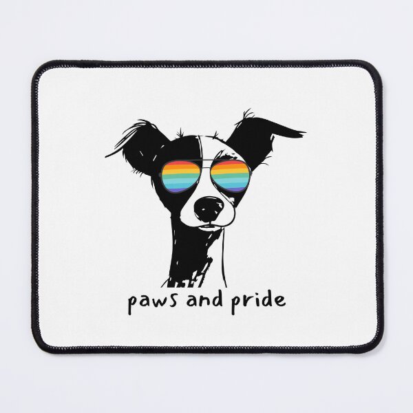 Item preview, Paws and Pride LGBTQ Dog Lover Rainbow Sunglasses Design designed and sold by Lynn Creates.