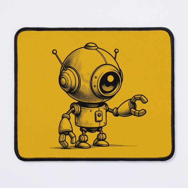Item preview, Cute One Eyed Robot Cartoon Character designed and sold by Rokoyo Prints.
