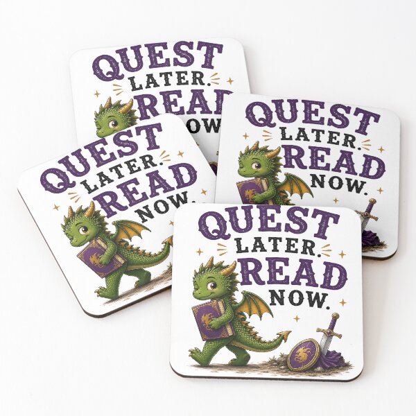 Item preview, Quest Later Read Now Fantasy Reader Dragon T-Shirt | Book Lover Reading Dragon Design designed and sold by Digital Culture Studio.