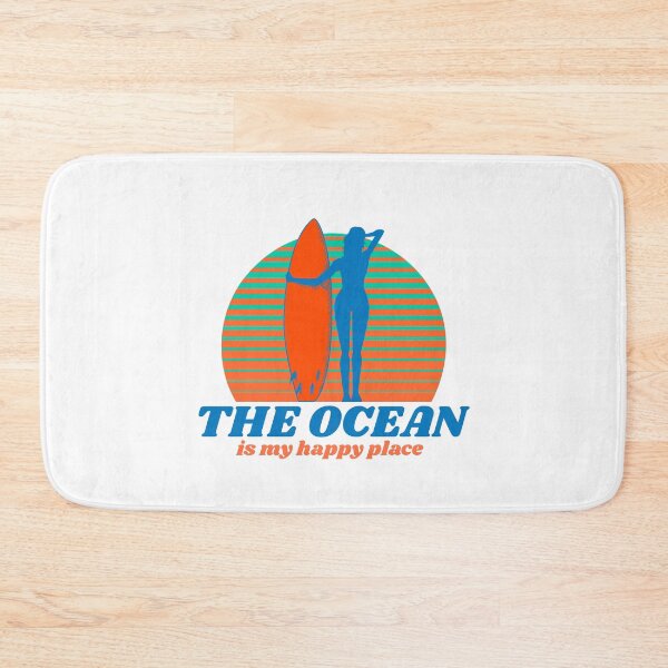 Item preview, The Ocean is My Happy Place - retro female surfer  designed and sold by The Sporty Nerd.
