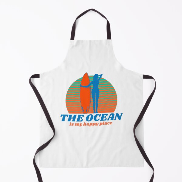 Item preview, The Ocean is My Happy Place - retro female surfer designed and sold by The Sporty Nerd.