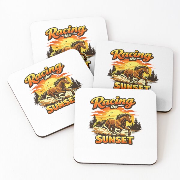 Item preview, Racing the Sunset - Horse Running designed and sold by DPBTees70.
