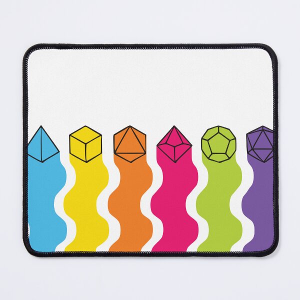 Item preview, Colorful Polyhedral Dice – Tabletop RPG Graphic designed and sold by ttrpgist.