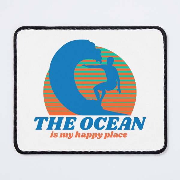 Item preview, The Ocean is My Happy Place - retro surfing beach lover designed and sold by The Sporty Nerd.