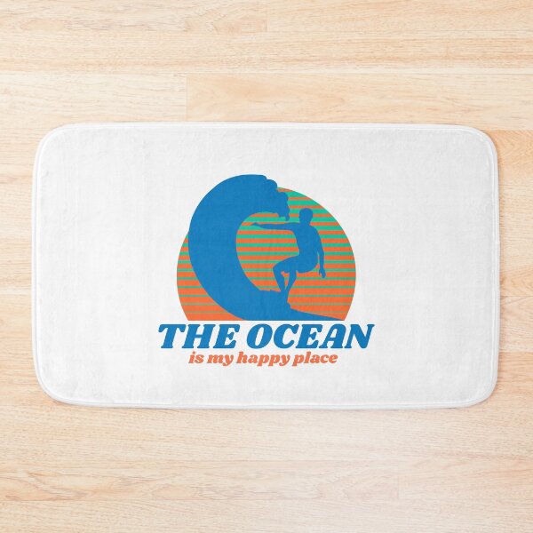 Item preview, The Ocean is My Happy Place - retro surfing beach lover designed and sold by The Sporty Nerd.
