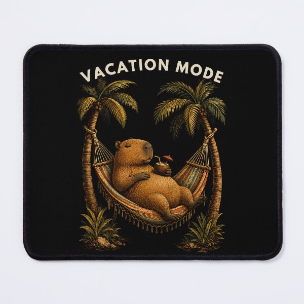 Item preview, Relaxing Capybara in Hammock – Vacation Mode designed and sold by PXEpic.
