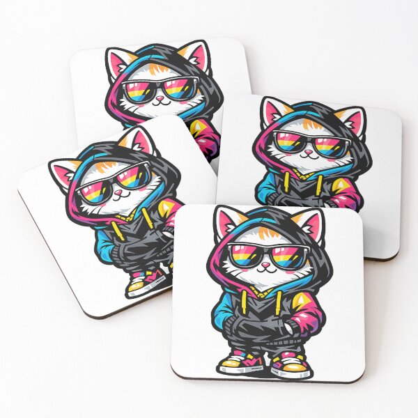 Item preview, Cool Street Style Kawaii Cat Graphic Tee designed and sold by zemouli.