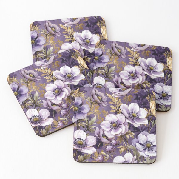Item preview, Purple Wildflower Vintage Floral Pattern designed and sold by IntelliMindDesigns.