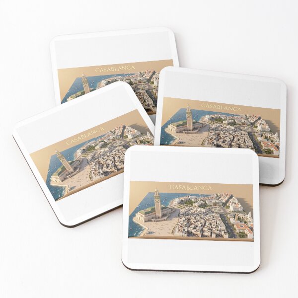 Item preview, Casablanca Morocco 3D Diorama Map Print designed and sold by STICKOANIME.
