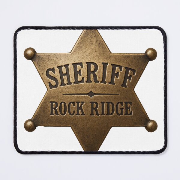Item preview, Blazing Saddles Sheriff Badge Rock Ridge designed and sold by BronxArtist.