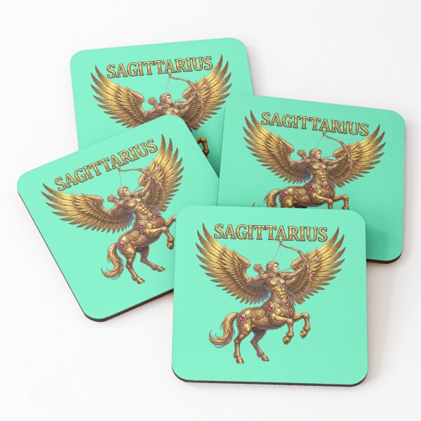 Item preview, Golden Sagittarius Zodiac Winged Centaur Archer Design designed and sold by Utopian-Magic.