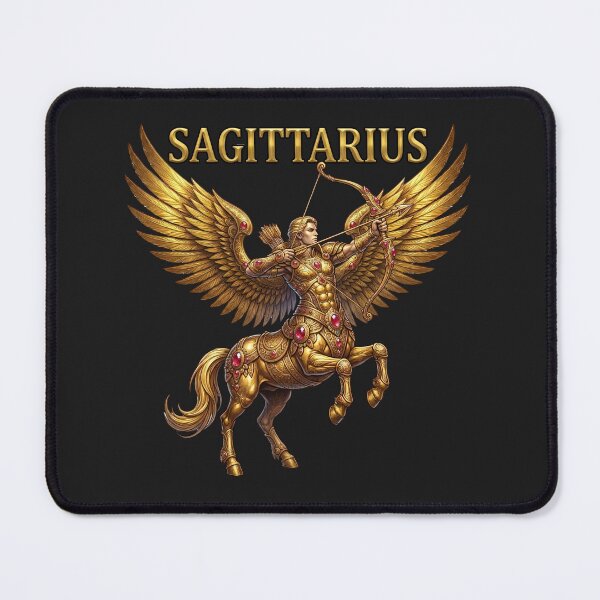 Item preview, Golden Sagittarius Zodiac Winged Centaur Archer Design designed and sold by Utopian-Magic.