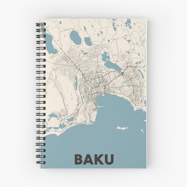 Item preview, Baku Map designed and sold by MapsNerd.