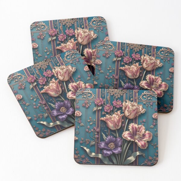 Item preview, Vintage Tulip Garden Floral Pattern designed and sold by IntelliMindDesigns.