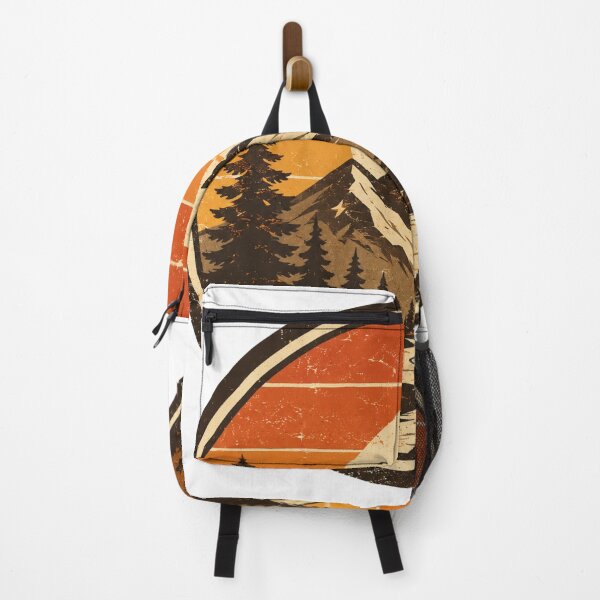 Item preview, Retro Vintage Mountain Sunset Adventure Badge designed and sold by zemouli.