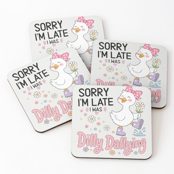 Item preview, Sorry I'm Late I Was Dilly Dallying Goose designed and sold by FreshVibe Prints.