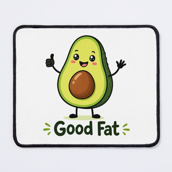 Item preview, Avocado Cartoon Style Cute Good Fat Design for Health Food Lovers designed and sold by RickE.