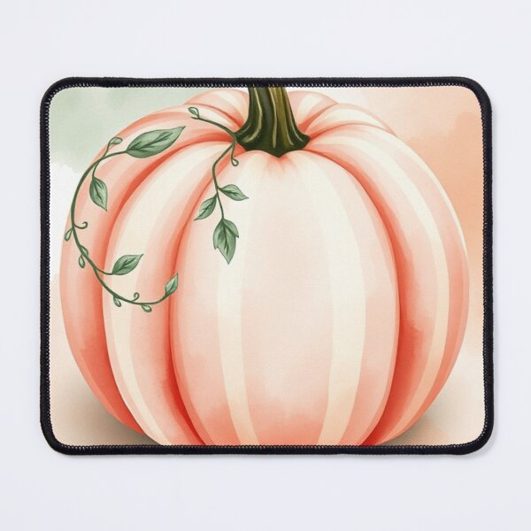 Item preview, Watercolor Pastel Pink Pumpkin Fall Art designed and sold by Vida e Arte.