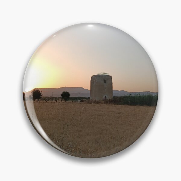 Item preview, Lonely tower at sunset in the countryside designed and sold by SanerPhoto88.