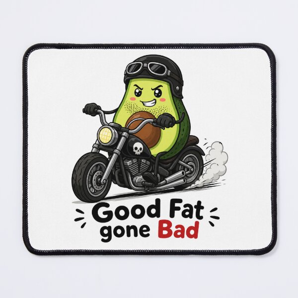 Item preview, Avocado Biker Cartoon Motorcycle Design for Foodie Riders designed and sold by RickE.