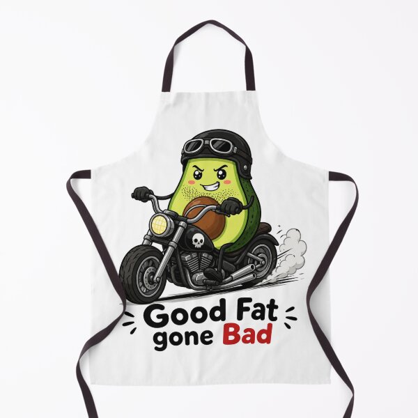 Item preview, Avocado Biker Cartoon Motorcycle Design for Foodie Riders designed and sold by RickE.