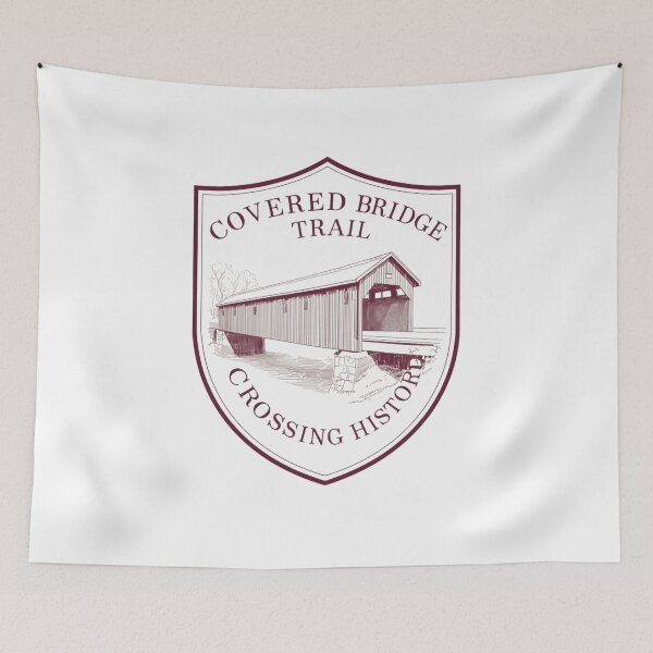 Item preview, Covered Bridge Trail Crossing History Traveler Explorer Landmark designed and sold by Simsimah26Parks.