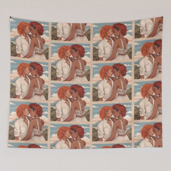 Item preview, Cozy Couple Love Illustration Design designed and sold by MMV2612.