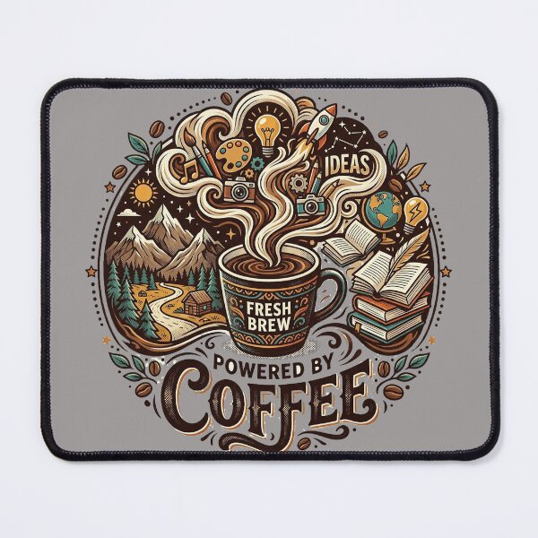 Item preview, Creative Mind Coffee Lover T-Shirt Design designed and sold by Ponsak.