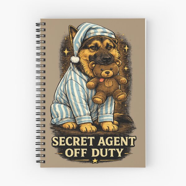 Item preview, Secret Agent Off Duty T-Shirt | Funny German Shepherd Dog Lover Gift | Cute Pet Pajama Design designed and sold by K Mood Studio.