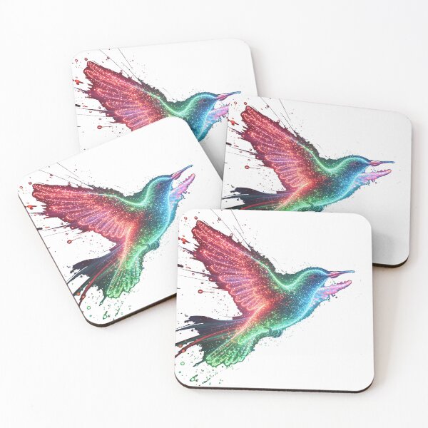 Item preview, Colorful Glowing Hummingbird designed and sold by wojtas90.