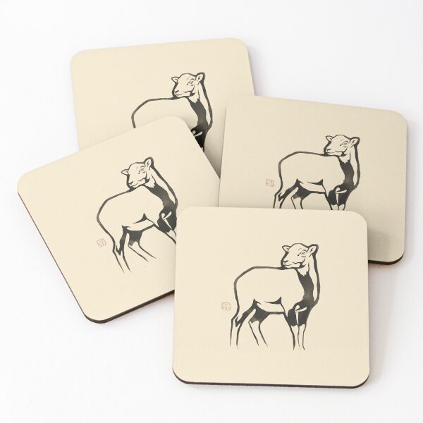 Item preview, Minimalist Japanese Ukiyo-e Cyprus Mouflon Art designed and sold by DuckOddity.