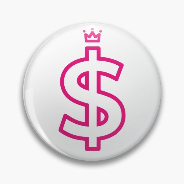 Item preview, Pink Dollar Sign Crown Icon designed and sold by tabe9001234.