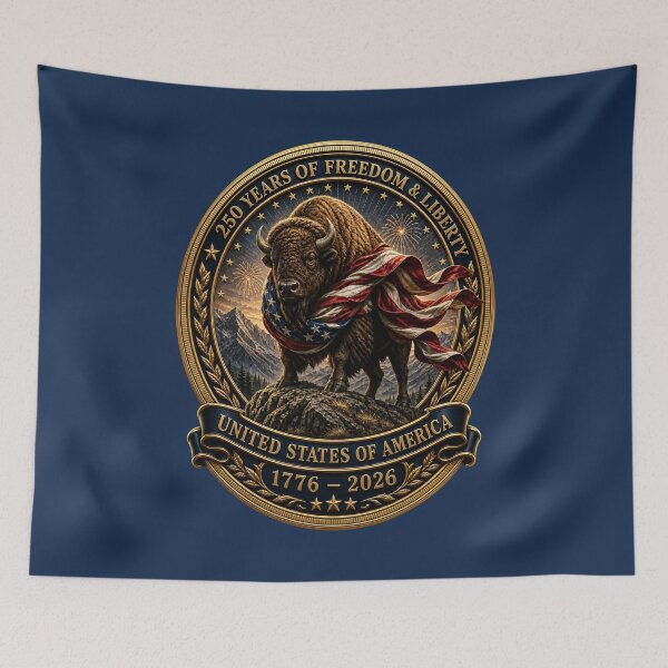 Item preview, American Bison 250 Years of Freedom designed and sold by FREENATION2026.
