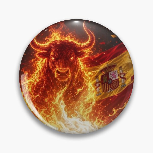 Item preview, Epic Spanish Football Boy with Fiery Bull designed and sold by RoyalDeluxGo.