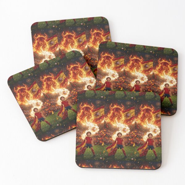 Item preview, Epic Spanish Football Boy with Fiery Bull designed and sold by RoyalDeluxGo.