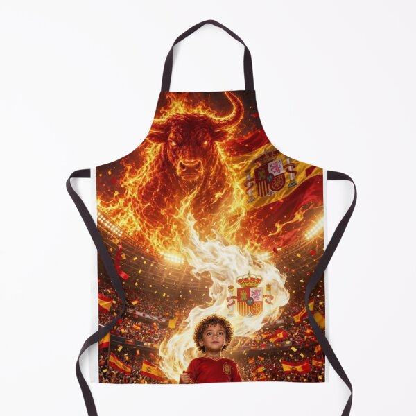 Item preview, Epic Spanish Football Boy with Fiery Bull designed and sold by RoyalDeluxGo.