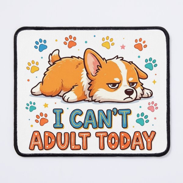 Item preview, Funny Corgi I Can't Adult Today Shirt, Lazy Corgi Humor Tee, Cute Corgi Gift for Corgi Lovers designed and sold by Wearable Canvas...