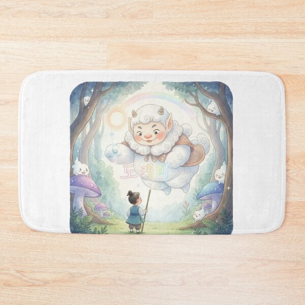 Item preview, Japanese forest spirit teaching hiragana whimsical watercolor language gift designed and sold by language-des.