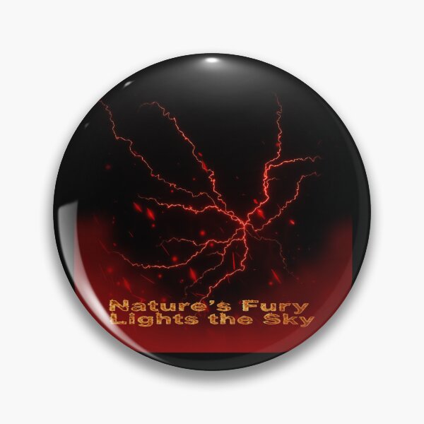 Item preview, Nature's Fury Lights the Sky – Red Lightning Storm Nature Art designed and sold by DervoTeck2767.