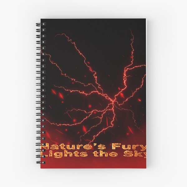 Item preview, Nature's Fury Lights the Sky – Red Lightning Storm Nature Art designed and sold by DervoTeck2767.
