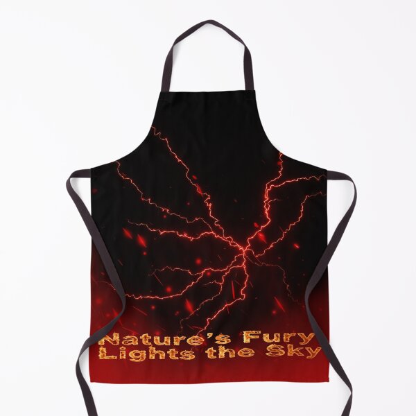 Item preview, Nature's Fury Lights the Sky – Red Lightning Storm Nature Art designed and sold by DervoTeck2767.