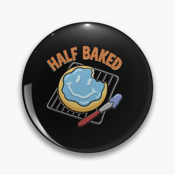 Item preview, Half Baked Funny Smiley Face Blue designed and sold by Hxrtstrings.