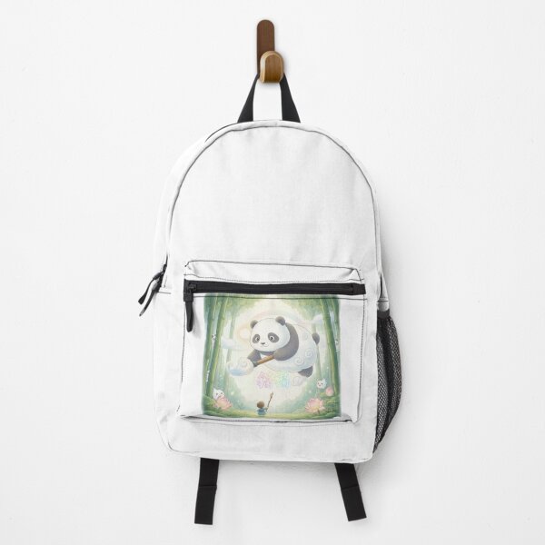 Item preview, Chinese panda spirit teaching hanzi whimsical watercolor bamboo forest gift designed and sold by language-des.