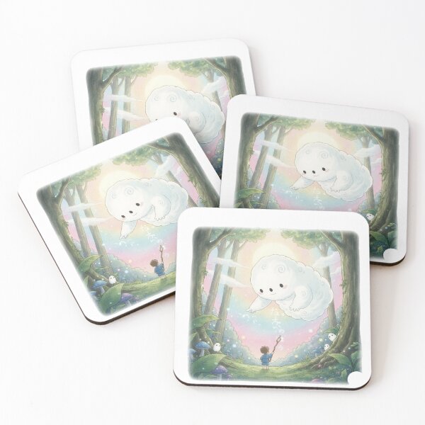 Item preview, Korean forest spirit teaching hangul whimsical watercolor folklore gift designed and sold by language-des.